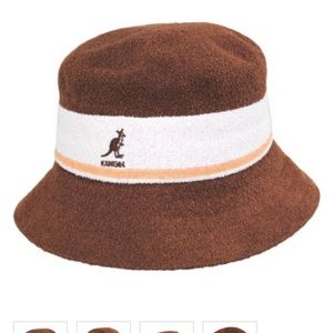 Kangol Bermuda stripe bucket hat - brown